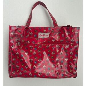 NEW Cath Kidston London Flag and Boston Terrier Medium Oil Cloth Tote